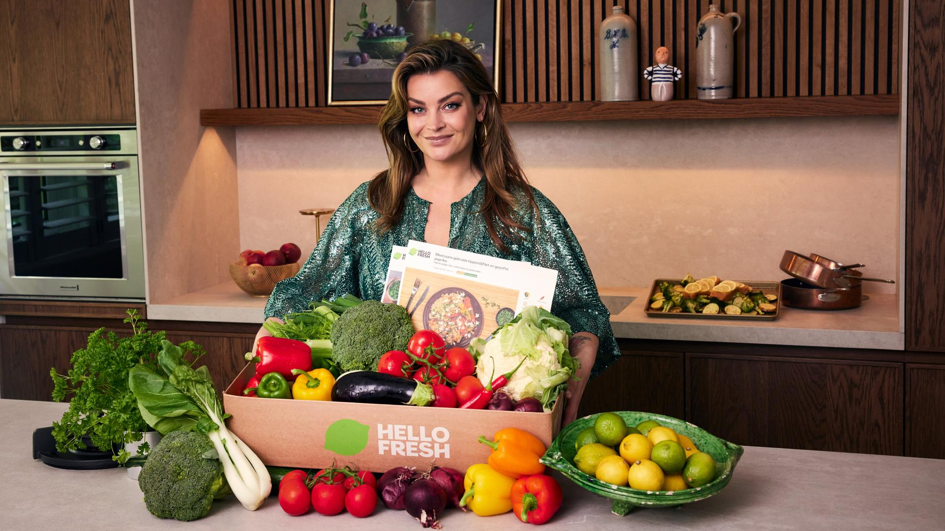 Miljuschka Witzenhausen is het nieuwe gezicht van HelloFresh. Foto: HelloFresh