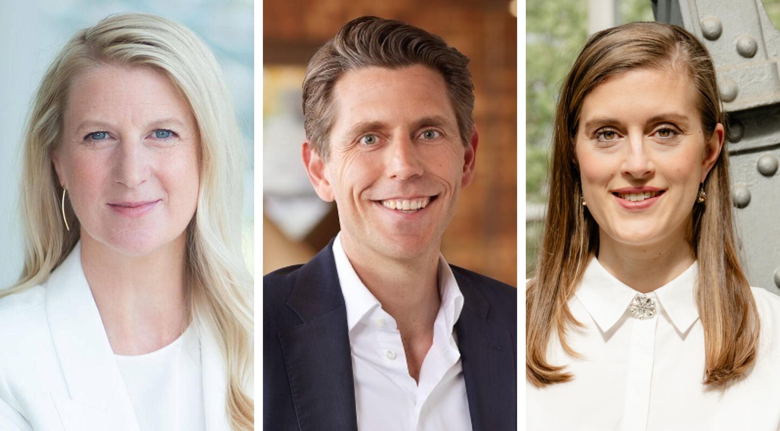 Van links naar rechts: Margaret Versteden-van Duijn, Tim Hehenkamp en Paulette van Ommen-Kian. Foto's: AH, Jumbo en Lidl