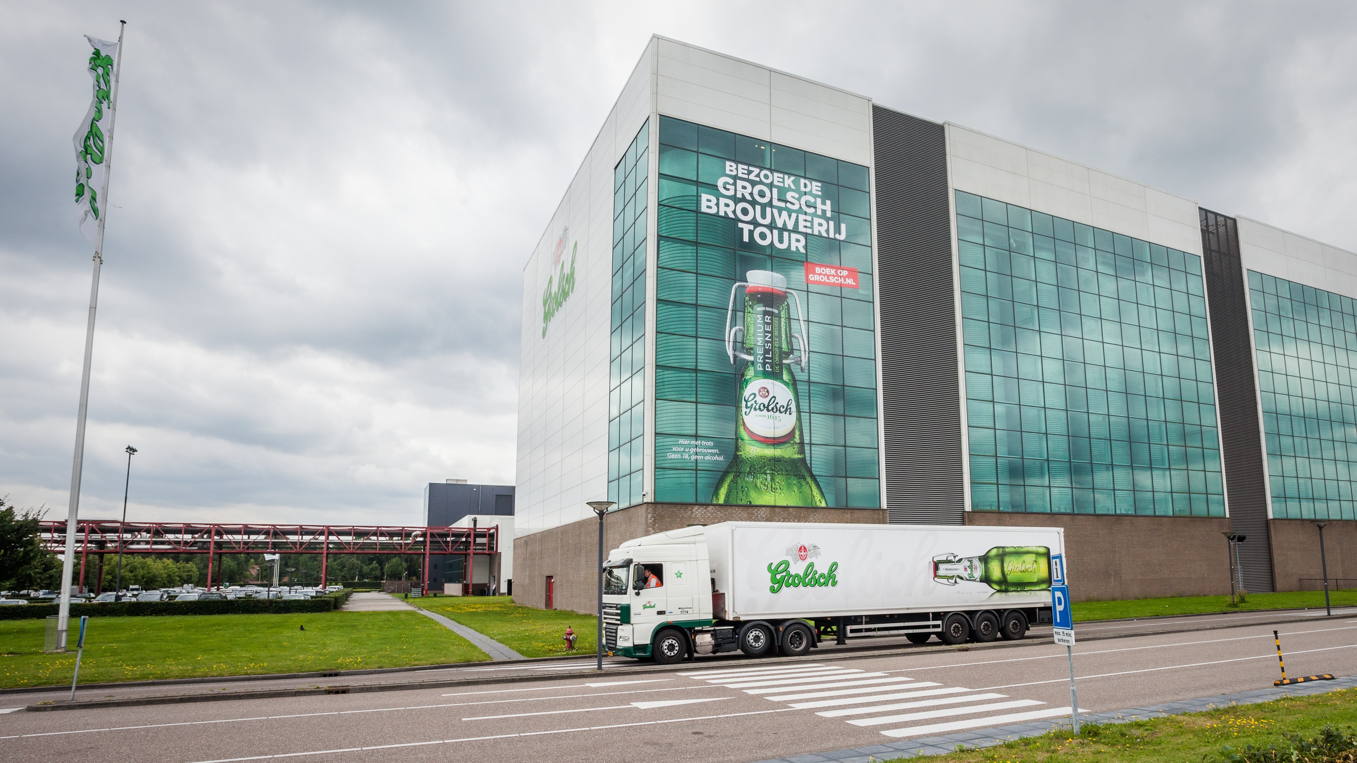 Archieffoto van de brouwerij van Grolsch in Enschede. Foto: ANP